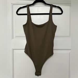 H&M DIVIDED Olive Green Scoop Neck Bodysuit